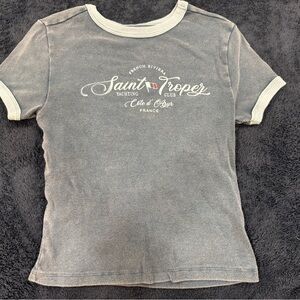 Gray Women’s Shirt with White Accents